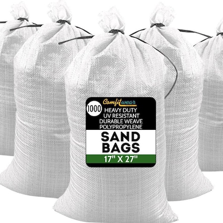 Comfitwear Heavy Duty Durable SandBags Empty Woven Sand Bags 17 x 27, 100PK PSB-1727-1000